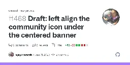 Draft: left align the community icon under the centered banner  by vijaykramesh · Pull Request #468 · dessalines/jerboa