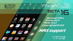 Manjaro ARM Beta 16 with Phosh (PinePhone)