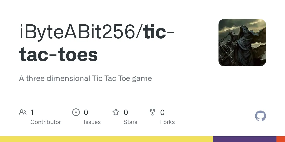 GitHub - iByteABit256/tic-tac-toes: A three dimensional Tic Tac Toe game