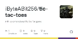 GitHub - iByteABit256/tic-tac-toes: A three dimensional Tic Tac Toe game