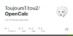 GitHub - ToujoursTitou2/OpenCalc: terminal-based calculator