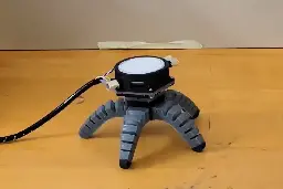 Mushroom learns to crawl after being given robot body