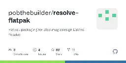 GitHub - pobthebuilder/resolve-flatpak: Flatpak packaging for Blackmagicdesign DaVinci Resolve