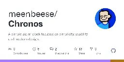 GitHub - meenbeese/Chronos: A simple alarm clock focused on simplicity, usability and modern design.