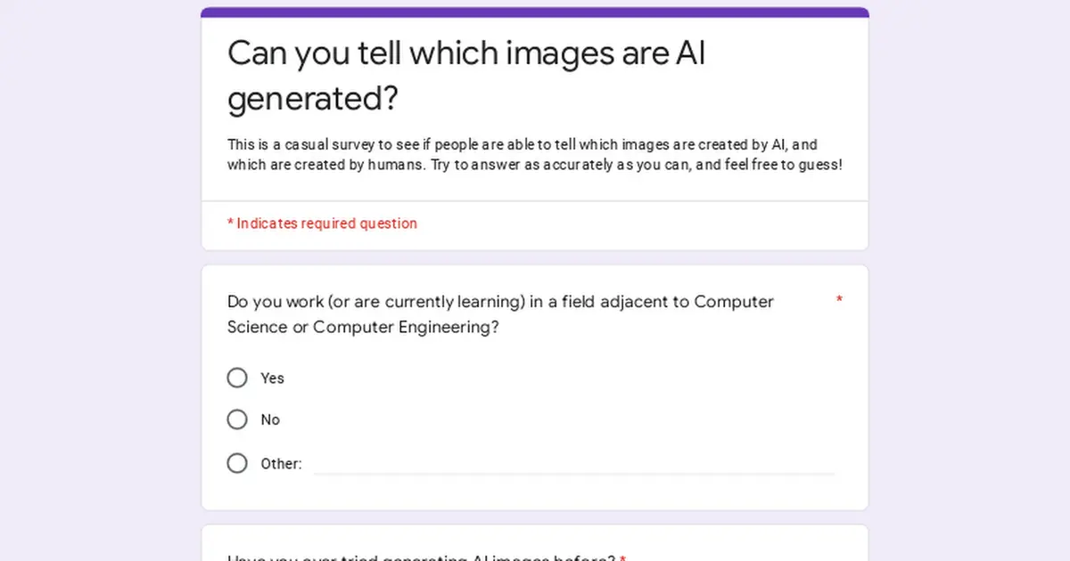 Can you tell which images are AI generated?