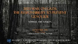 2023 War on Gaza: The Responsibility to Prevent Genocide