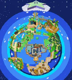 Super Mario World globe by Daydreamer's Art (animated version in post) - lemm.ee