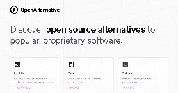 Discover Open Source Alternatives to Popular Software – OpenAlternative