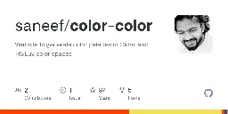 GitHub - saneef/color-color: Website to generate color palettes in Okhsl and HSLuv color spaces