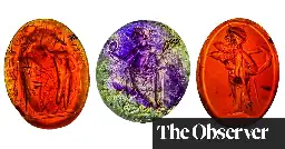 ‘Incredible’ Roman bathers’ gems lost 2,000 years ago found near Hadrian’s Wall