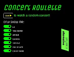 Concert Roulette