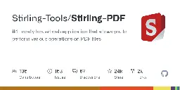 GitHub - Stirling-Tools/Stirling-PDF: #1 Locally hosted web application that allows you to perform various operations on PDF files