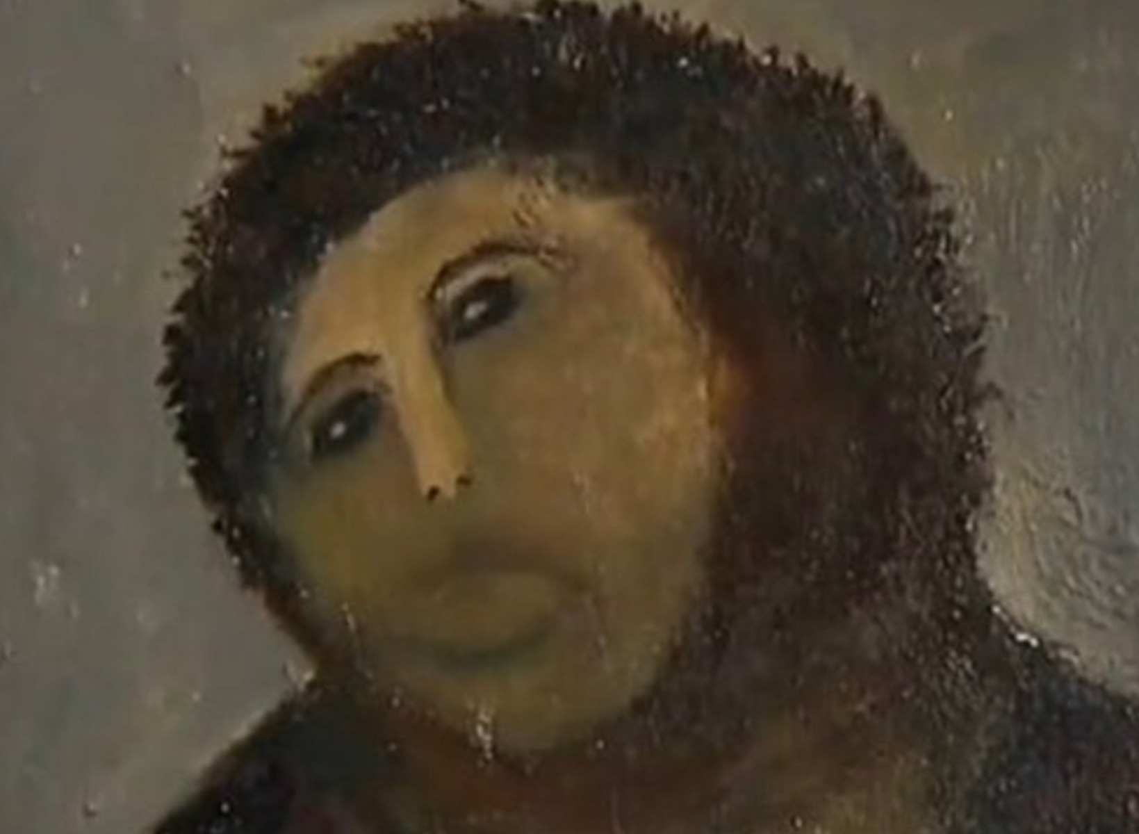 The famously bodged Jesus painting from a few years ago