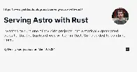 Serving Astro with Rust