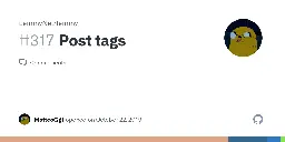 Post tags · Issue #317 · LemmyNet/lemmy