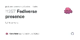 Fediverse presence · Issue #257 · gridcoin-community/Gridcoin-Tasks