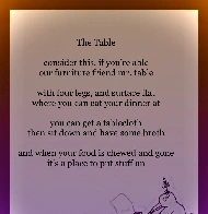 The Table poem