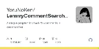 A Comment searcher for communities I made for Lemmy