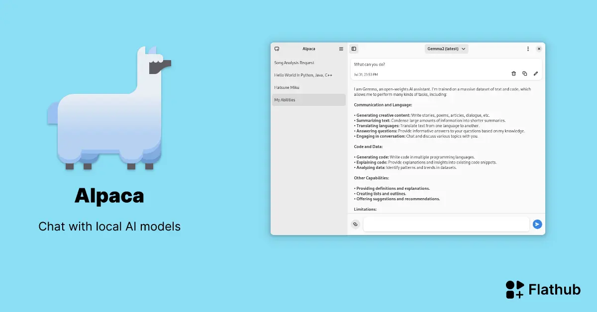 Install Alpaca on Linux | Flathub