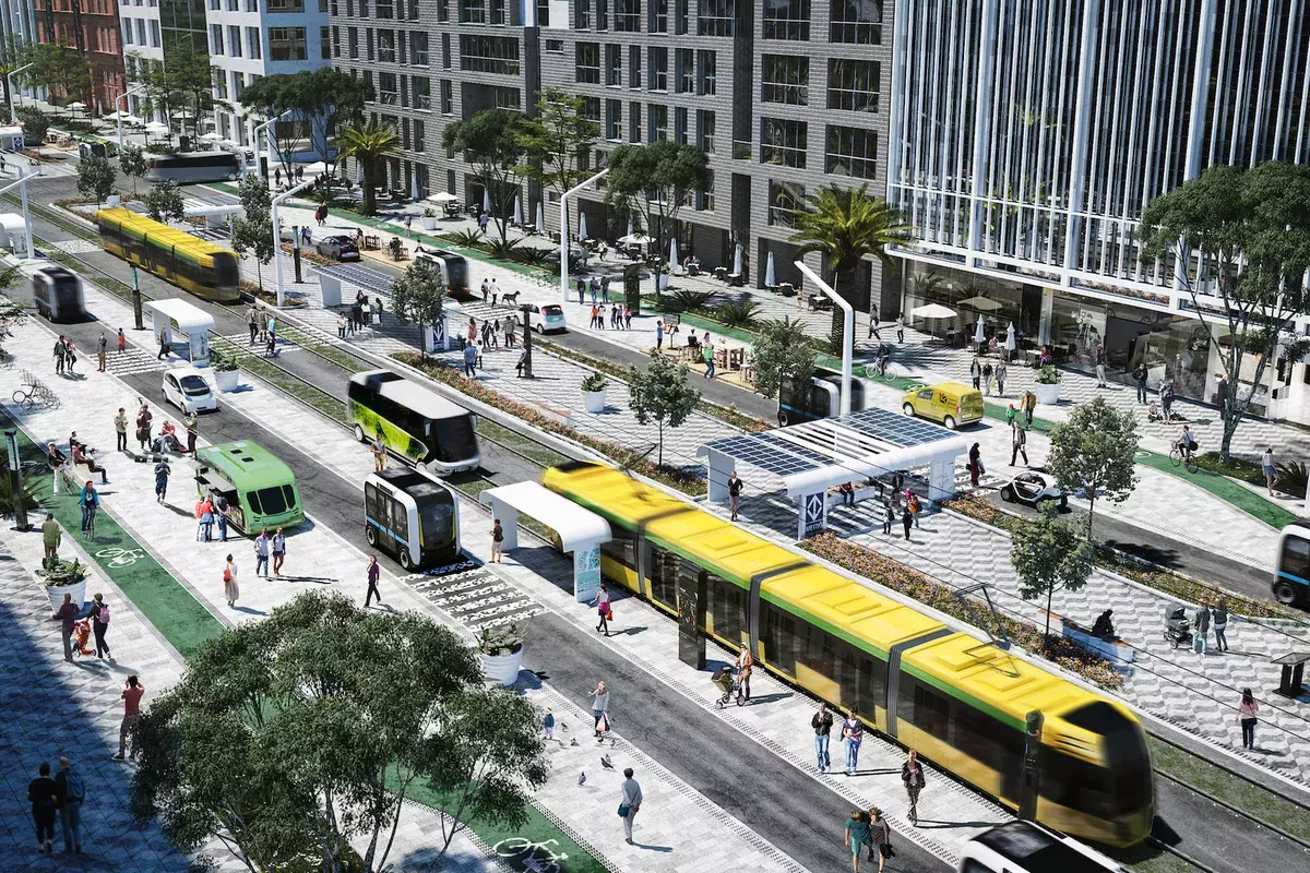 New Urbanism with public transportation