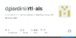 GitHub - dgiardini/rtl-ais: A simple AIS tuner and generic dual-frequency FM demodulator