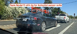Tesla spotted testing prototype with new array of sensors